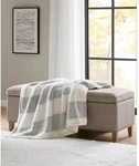 Premier Comfort Alpine Valley Cozy Sherpa Wrap Green Stripe Throw. Fixed Price $31.95.