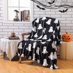 Buryeah Halloween Ghost Blanket Double Sided Fleece Throw Full, Black. Fixed Price $24.64.