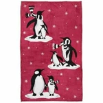 Vera Bradley Fleece Throw Blanket Playful Penguins Cabernet. Fixed Price $39.95.