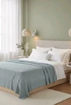 Nwt Twin Knit Bed Blanket Blue Ink+ Ivy Soft Cozy Lightweight. Fixed Price $24.00.