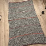 Crate & Barrel Wool Cotton Blend Knit Beasley Throw Blanket 40 X 70 Gray Red. Fixed Price $66.61.