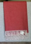 New Williams Sonoma Alpaca & Cotton Coral Fringe Throw Luxury Blanket. Fixed Price $125.00.