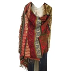Yak+sheep Blend Tribal Shawl/throw Handloomed Reversible Colors: Red & Eggplant. Fixed Price $37.60.
