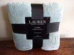 Ralph Lauren Seafoam Green Micromink Plush Fleece King Monogram Blanket. Fixed Price $64.99.