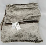 Martha Stewart Plush Faux Fur Throw Brown Frosted Cub Reversible 50" 60" New. Fixed Price $79.99.