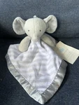 New Cloud Island Gray White Striped Elephant Lovey Plush Baby Security Blanket. Fixed Price $39.99.