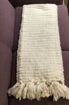 Pottery Barn Throw Blanket 50 60 Textured Basketweave Knit Luxury Fringe. Fixed Price $54.00.