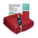 Electric Heating Blanket Fleece Throw Warm Soft Maroon With Safety Features. Fixed Price $35.69.