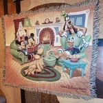 Walt Disney World Mickey Holiday Gathering Tapestry Woven Throw Blanket. Fixed Price $49.95.