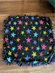 Star Fleece Blanket Hand Made 43X40 Inches. Fixed Price $17.00.