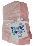 Baby Morgan Thermal Waffle Weave Blanket Nylon Satin Trim 36X50" Crib Pink. Fixed Price $29.00.
