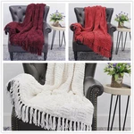 Hst Cable Knit Throw Blankets With Tassels Soft Cozy Fluffy Couch Bed Sofa Decor. Fixed Price $35.99.