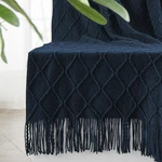 Inhand Knitted Throw Blankets For Couch Bed, Soft Cozy 60"X80", Dark Blue. Fixed Price $47.43.