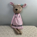 The Peanutshell Mouse Plush Stuffed Animal Pink Dress Polka Dots Sweater Knit. Fixed Price $63.71.