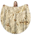 Tortilla Blanket Adult Size Giant Double Sided For Kids Funny Realistic Food .... Fixed Price $19.99.