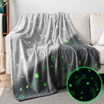 Glow In The Dark Blanket Cozy Soft Plush Fleece Throw Couch Bed Sofa Kid. Fixed Price $21.99.