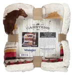 Carstens, Inc. Wrangler Running Horse Country Sherpa Throw (pack Of 1), Brown. Fixed Price $49.82.