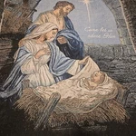Vintage Woven Tapestry Throw Blanket 60X50 Nativity Manger Scene Religious. Fixed Price $19.76.
