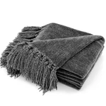 Recyco Throw Blanket Soft Cozy Chenille 50'' X 60'', Dark Gray. Fixed Price $47.23.