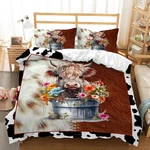 Highland Duvet Cover Set King Size, Cowhide Pattern Bedding Cute .... Fixed Price $60.12.