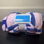 Recycled Poly Printed Heart Check Plush Throw Pink/blue - Room Essentials New. Fixed Price $9.63.