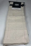 Frye Block Knit Throw Blanket Oversized 50X70 Cream Chunky Cozy Comfy Soft Boho. Fixed Price $62.88.