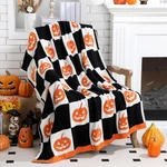 Halloween Pumpkin Throw Blanket 50X60 Inch Reversible Knitted Gift. Fixed Price $33.19.