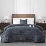 Brookstone King Heated Micro Herringbone Blanket Gray. Fixed Price $50.99.