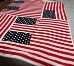 Vintage Tommy Hilfiger Americana Patriotic Flag Fleece Blanket Twin Throw 48X65. Fixed Price $18.00.
