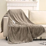 Bearhug 60"X50" Heated Blanket Throw, Electric Heating With Se.... Fixed Price $36.27.