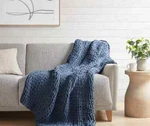 Madison Park Casual Acrylic Chunky Twice Knit Throw Indigo 50" X 60" New. Fixed Price $78.00.