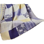 Virah Bella & Yellow Bluebell Patch Plaid Quilted Throw Blanket, 50" X 60". Fixed Price $39.88.