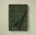 Hearth & Hand W/ Magnolia Grid Matelass Throw Thin Blanket Dark Green Navy. Fixed Price $28.99.