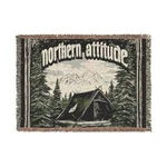 Camping Cozy Woven Blanket - Perfect For Lover, Northern Attitude Design. Fixed Price $110.65.