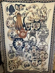 Colonial Williamsburg Goodwin Weavers Floral Teapots Decorative Throw Blanket. Fixed Price $69.99.