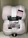 1-NWT Martha Stewart Feather Knit Double Layer Reversible King Size Blanket. Fixed Price $110.00.