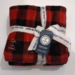Nwt Life Is Good Berkshire Buffalo Check Positive Red Black Throw Blanket 60X70. Fixed Price $33.56.