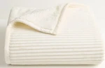 Cuddl Duds Ivory Faux Fur Sherpa Plush Ribbed Throw Blanket - New. Fixed Price $39.95.