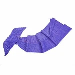 New Laghcat Mermaid Tail Blanket Knit Crochet Purple Multi. Fixed Price $30.00.
