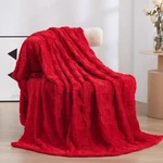 Linecooo Red Fleece Throw Blanket 50 60 For Couch Sofa Bed,super Soft Cozy. Fixed Price $16.94.