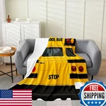 Feelyou School Bus Print Flannel Fleece Throw Blanketall Season Yellow. Fixed Price $32.17.