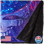 Liquid Blue Grateful Dead Cosmic Stealie Warm Coral Fleece Throw Blanket Multi. Fixed Price $58.85.