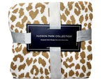 Hudson Park Collection Leopard Knit Throw Blanket X3403 Champagne, 50X70 In. Fixed Price $119.00.