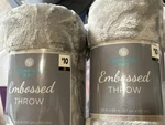 Comfort Bay Embossed 50"X60" Throw Blanket Gray New. Fixed Price $8.00.