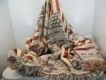 Throw Patriotic Star And Stripe DESIGN(961T4) 68" Long By 52" Wide. Fixed Price $17.50.