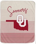 Oklahoma Sooners State Stripe Silk Touch Ultra Fleece Blanket 60"X70" Throw New. Fixed Price $25.98.