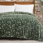 Lucky Brand Daisy Floral Plush Blanket 90"X90" F/q - Cozy Microfiber Throw. Fixed Price $90.20.