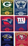 Nfl Football Fleece Blanket Throw Size 50"X60" Marquee Style Pick You Team. Fixed Price $10.99.
