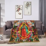 Our Lady Guadalupe Fleece Throw Blanket, Ultra-soft Cozy Micro Fle.... Fixed Price $35.11.