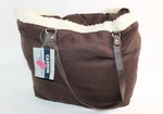 Vintage Sears Cannon Ultrasuede Throw Tote With Sherpa Brown Bage & Blanket. Fixed Price $34.99.